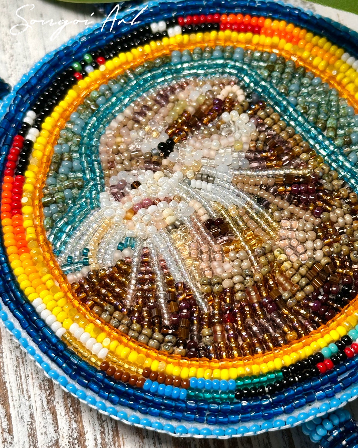 Beaded Otter Lariat