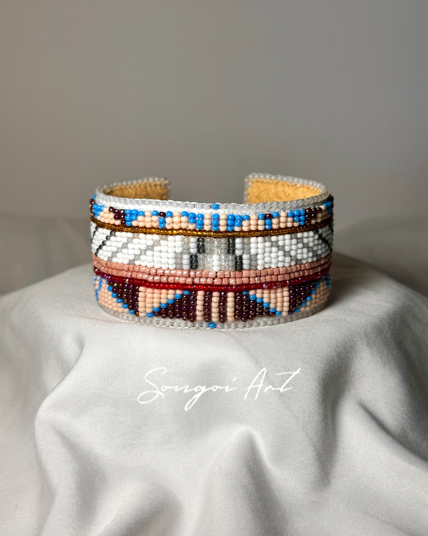 Pink + White Geometric Bracelet