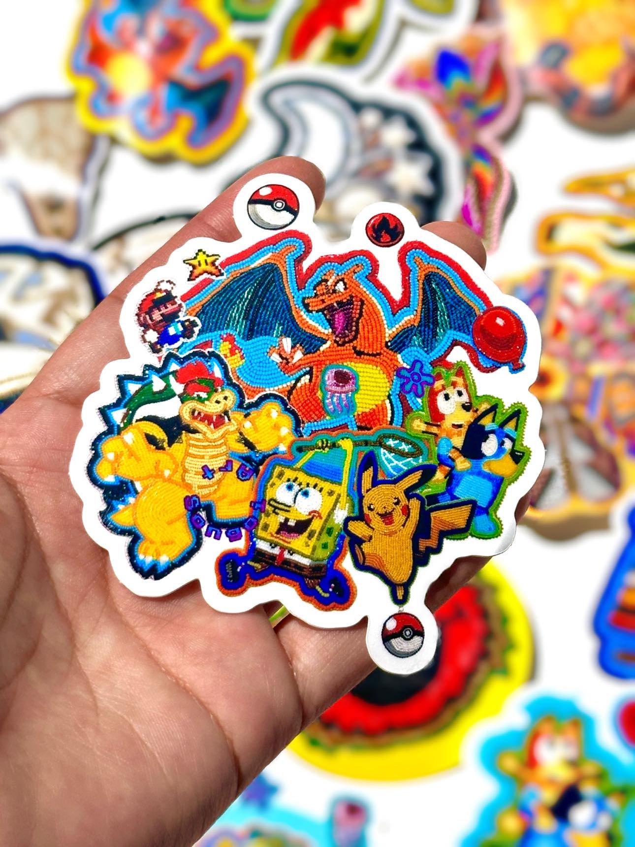 Character Collage - Beadwork Sticker