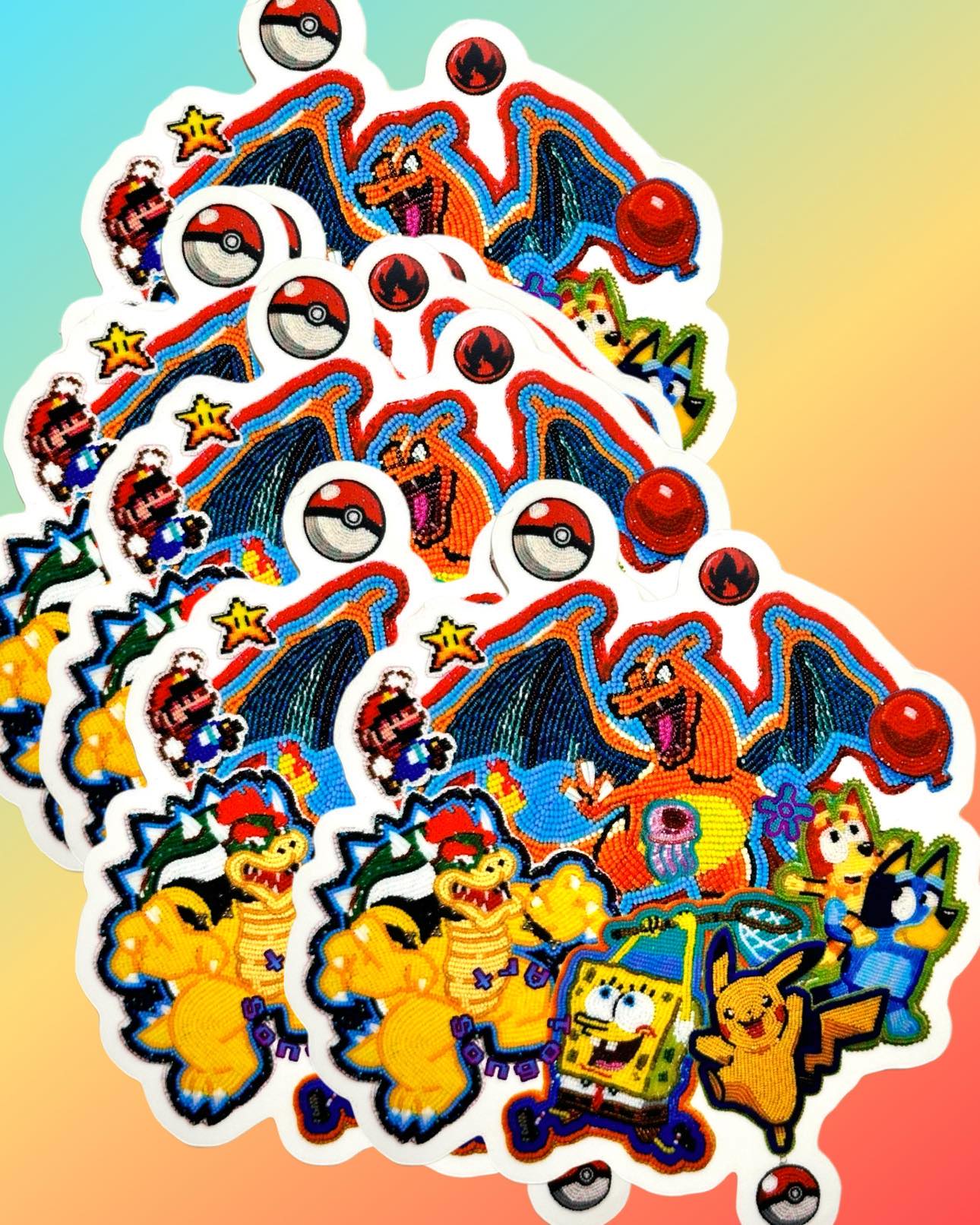 Character Collage - Beadwork Sticker