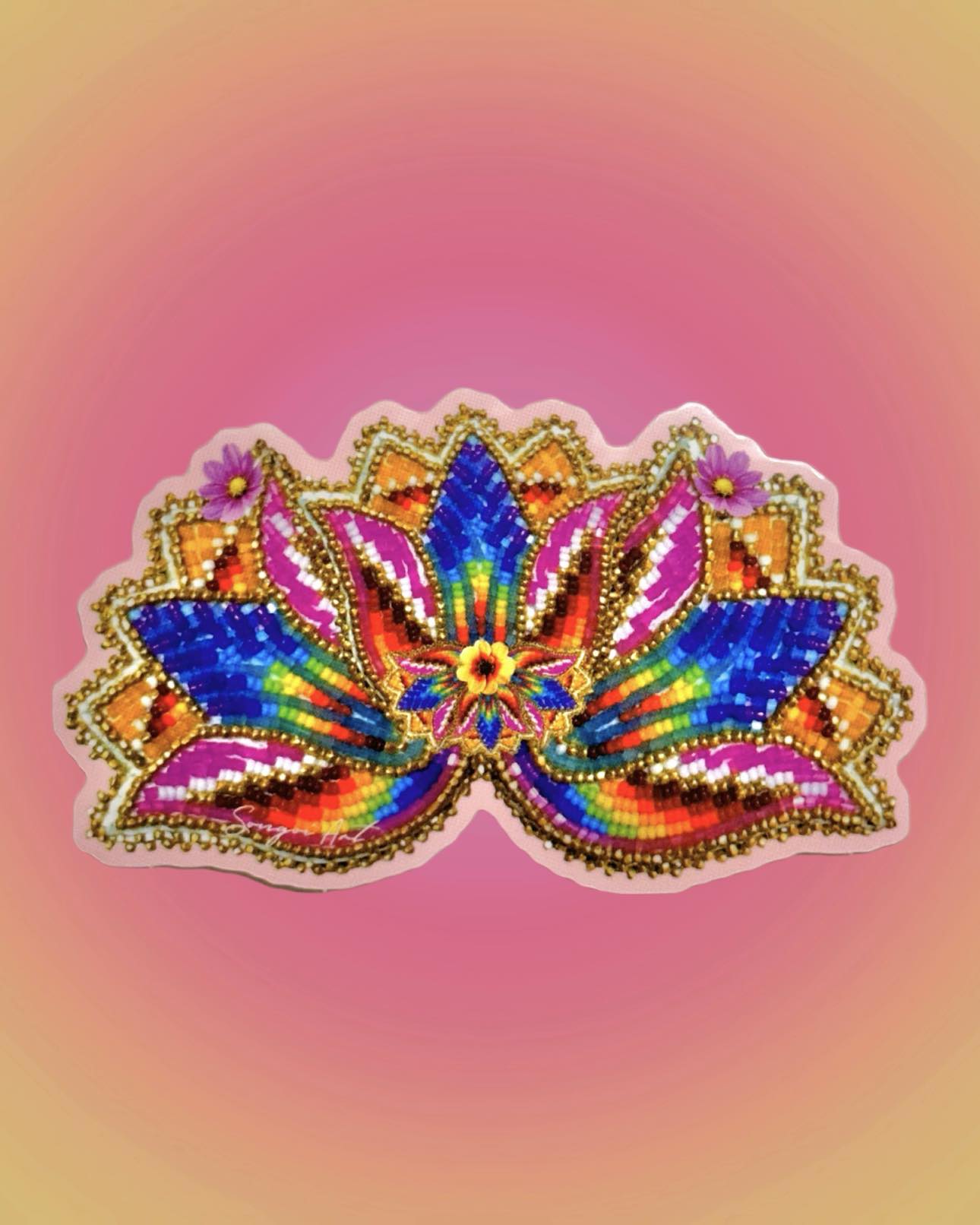 Geometric Florals - Beadwork Sticker