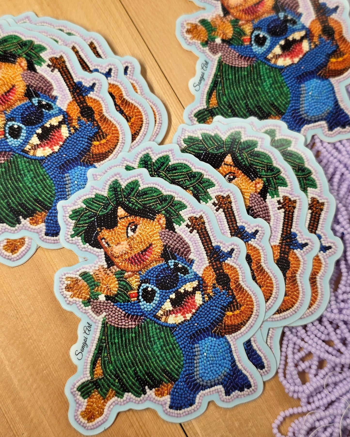 Lilo and Stitch Beadwork Stickers