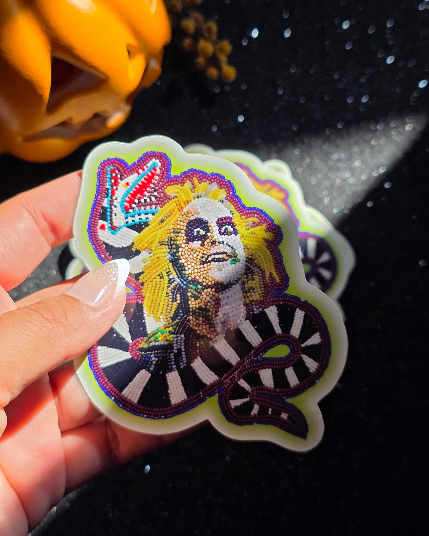 Beetlejuice Beadwork Sticker