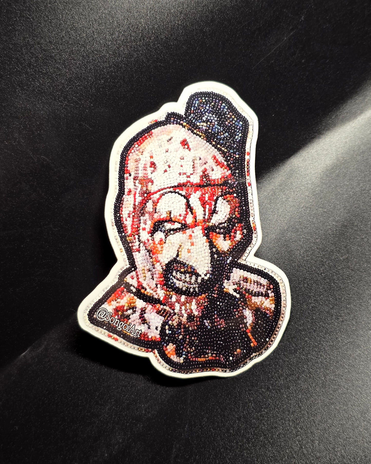 Terrifier Beadwork Sticker