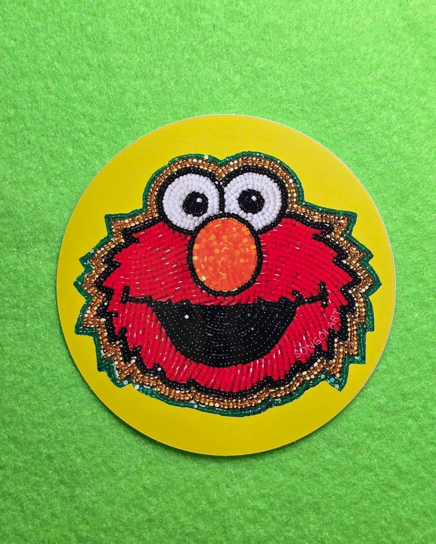 Elmo Beadwork Sticker