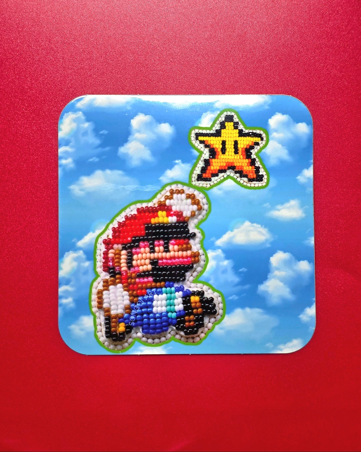 Super Mario Beadwork Sticker