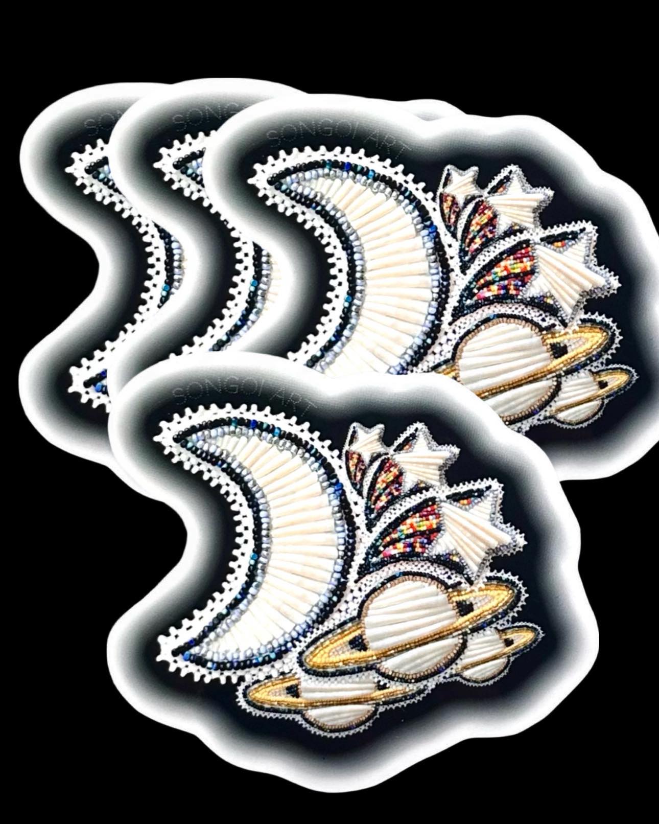 Dentalium Space - Beadwork Stickers