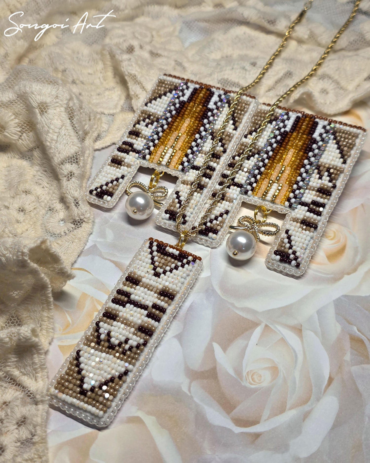 Beaded Earrings and Necklace Set