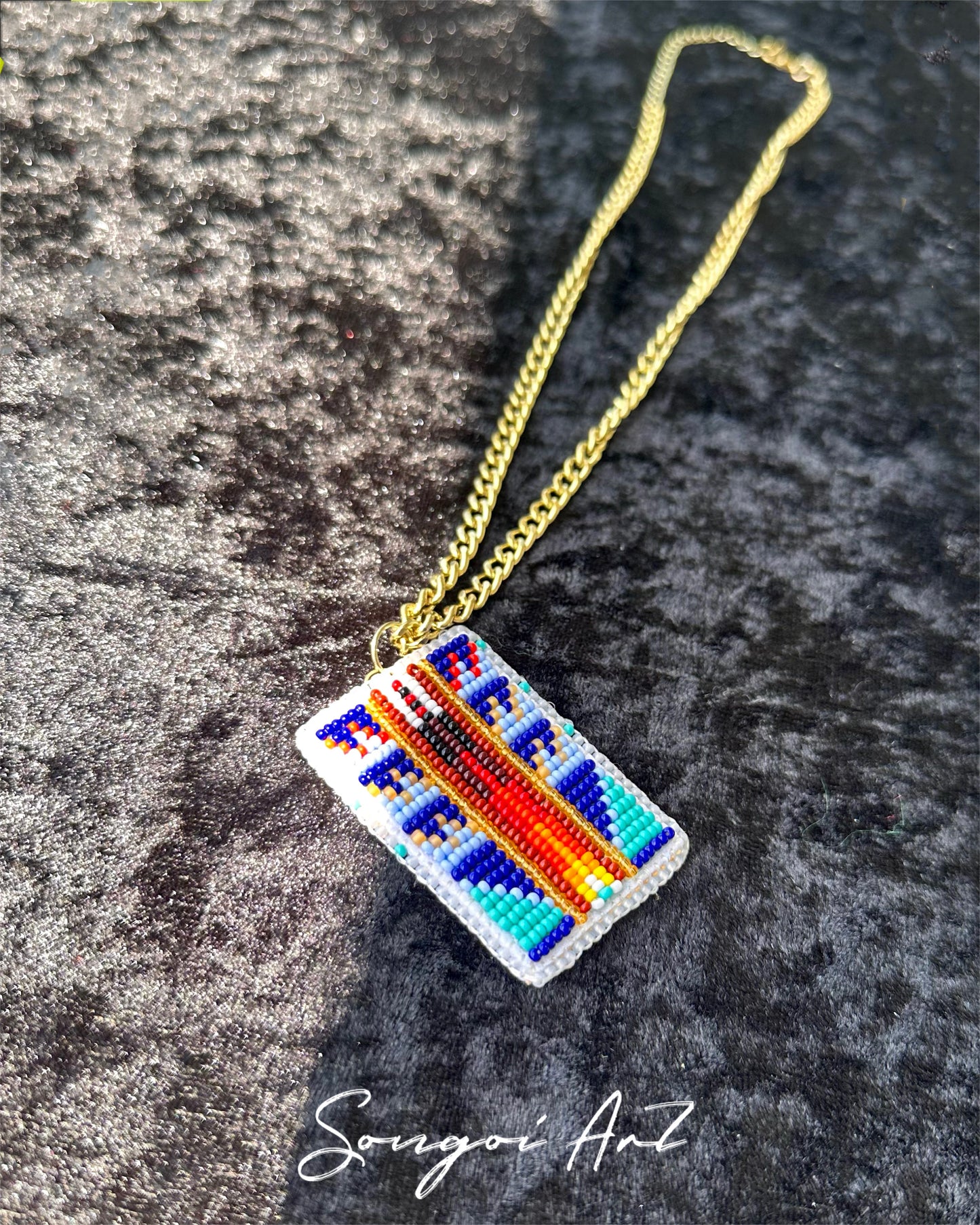 Space Blue Geo Pendant
