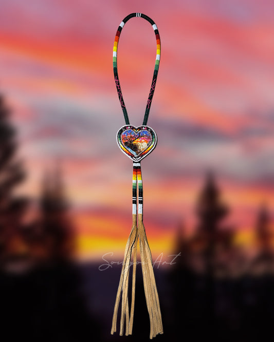 Beaded Elk Lariat