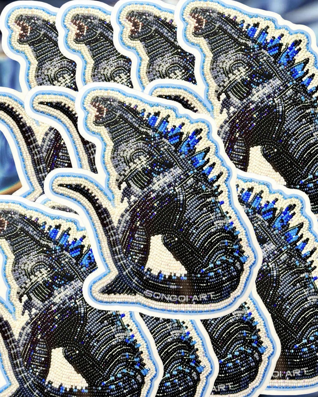 Godzilla - Beadwork Sticker