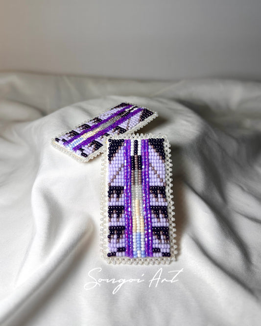 Purple Geometric Earrings