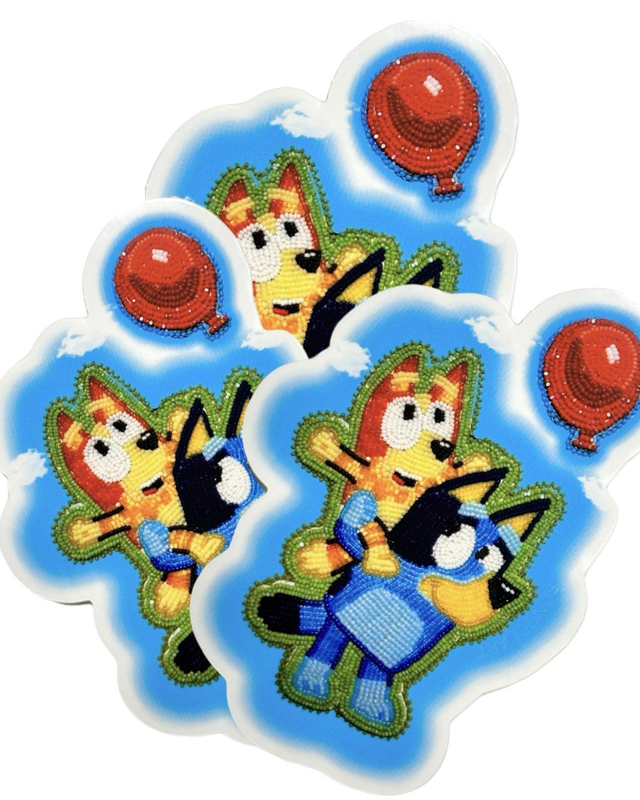 Bluey and Bingo - Beadwork Sticker