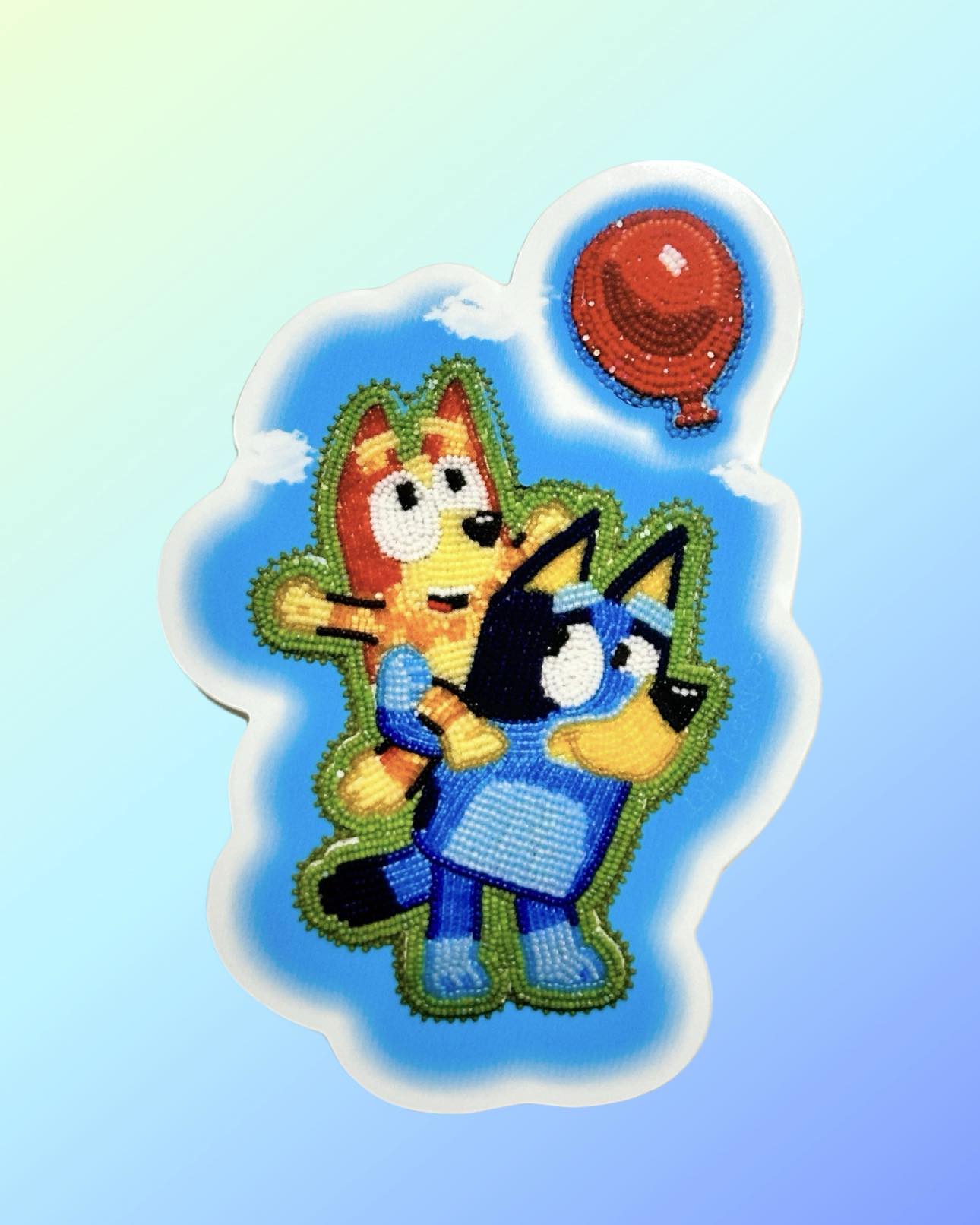 Bluey and Bingo - Beadwork Sticker