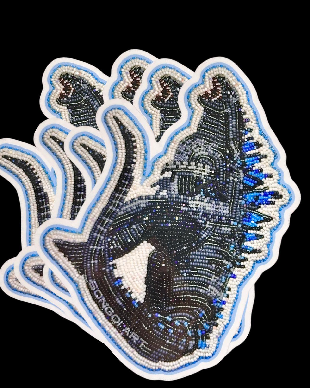 Godzilla - Beadwork Sticker