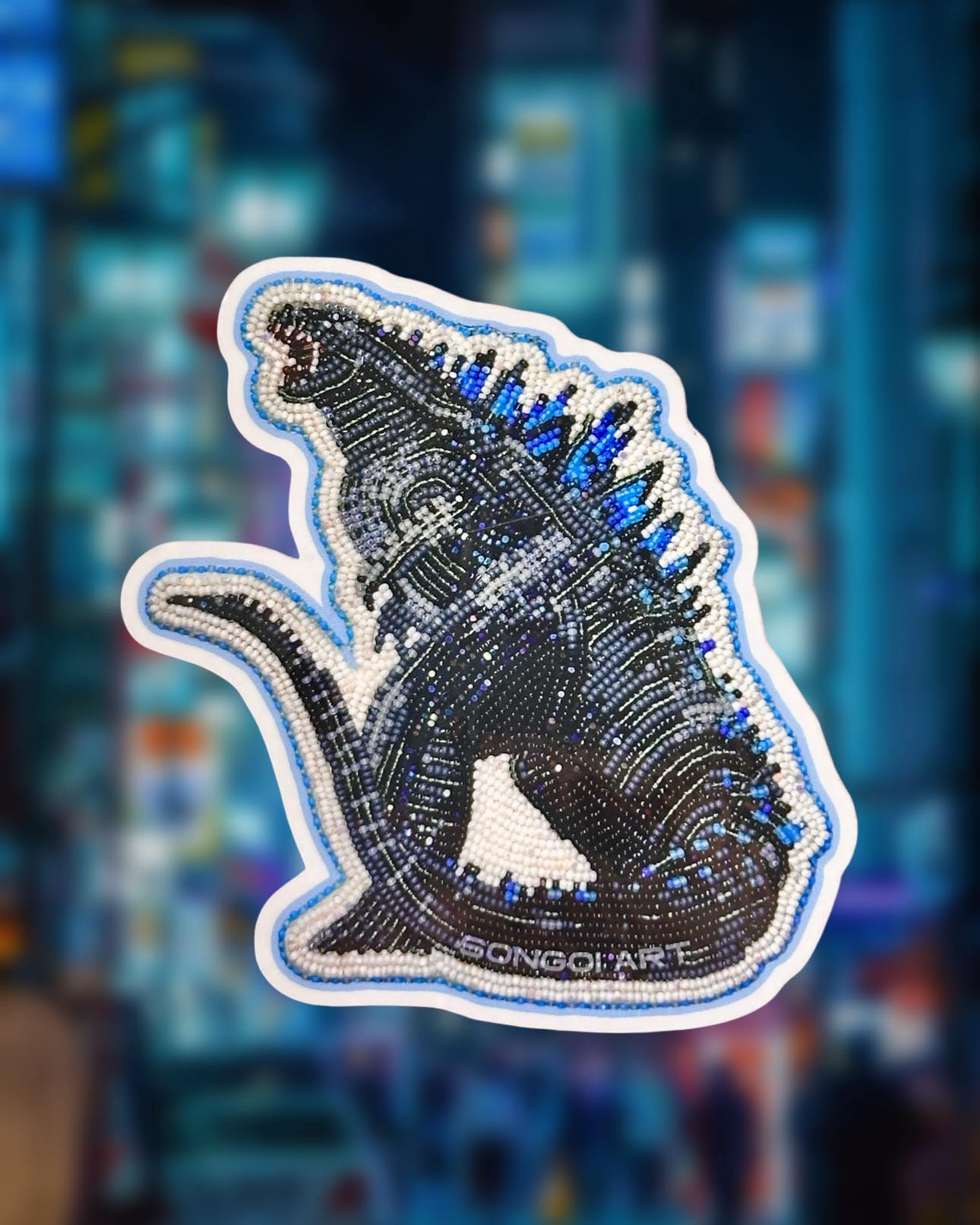Godzilla - Beadwork Sticker