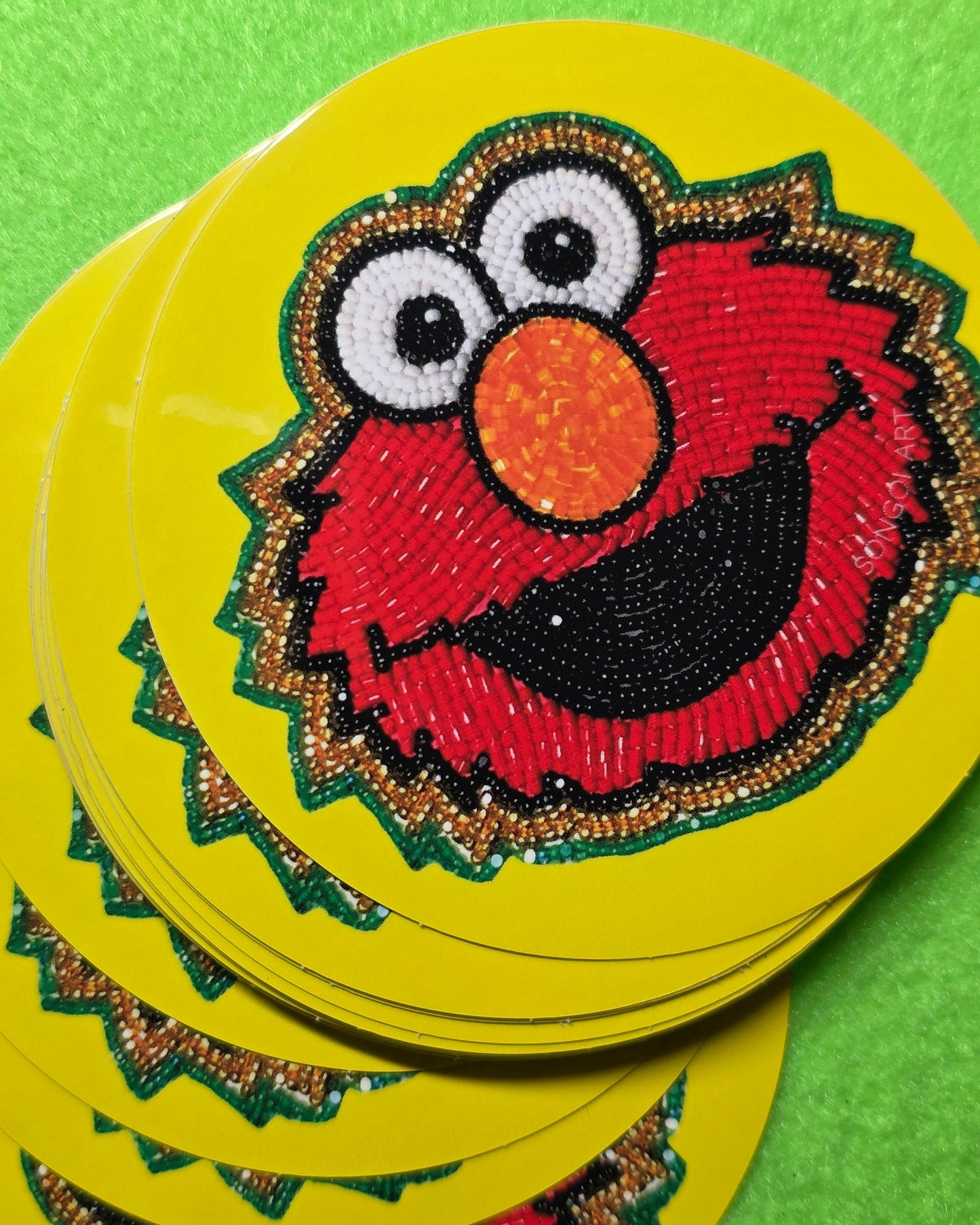 Elmo Beadwork Sticker