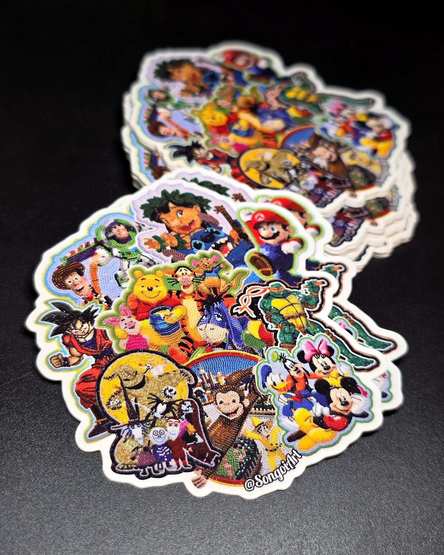 Iconic Character Collage Beadwork Sticker