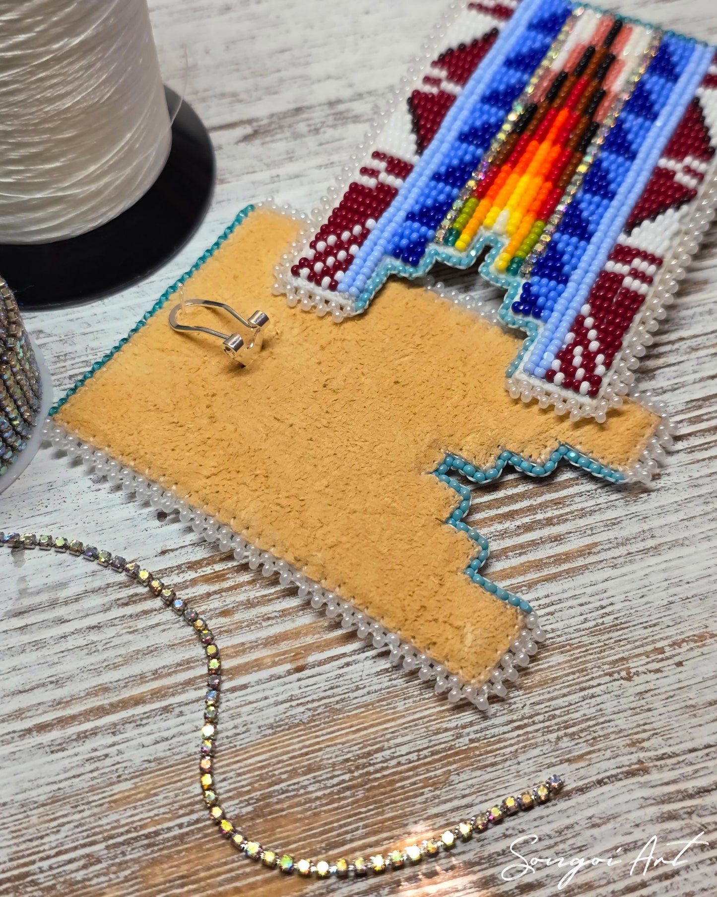 Signature Geometric Earrings - Vibrant Maroon