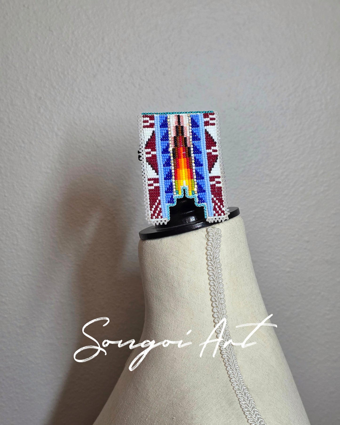 Signature Geometric Earrings - Vibrant Maroon