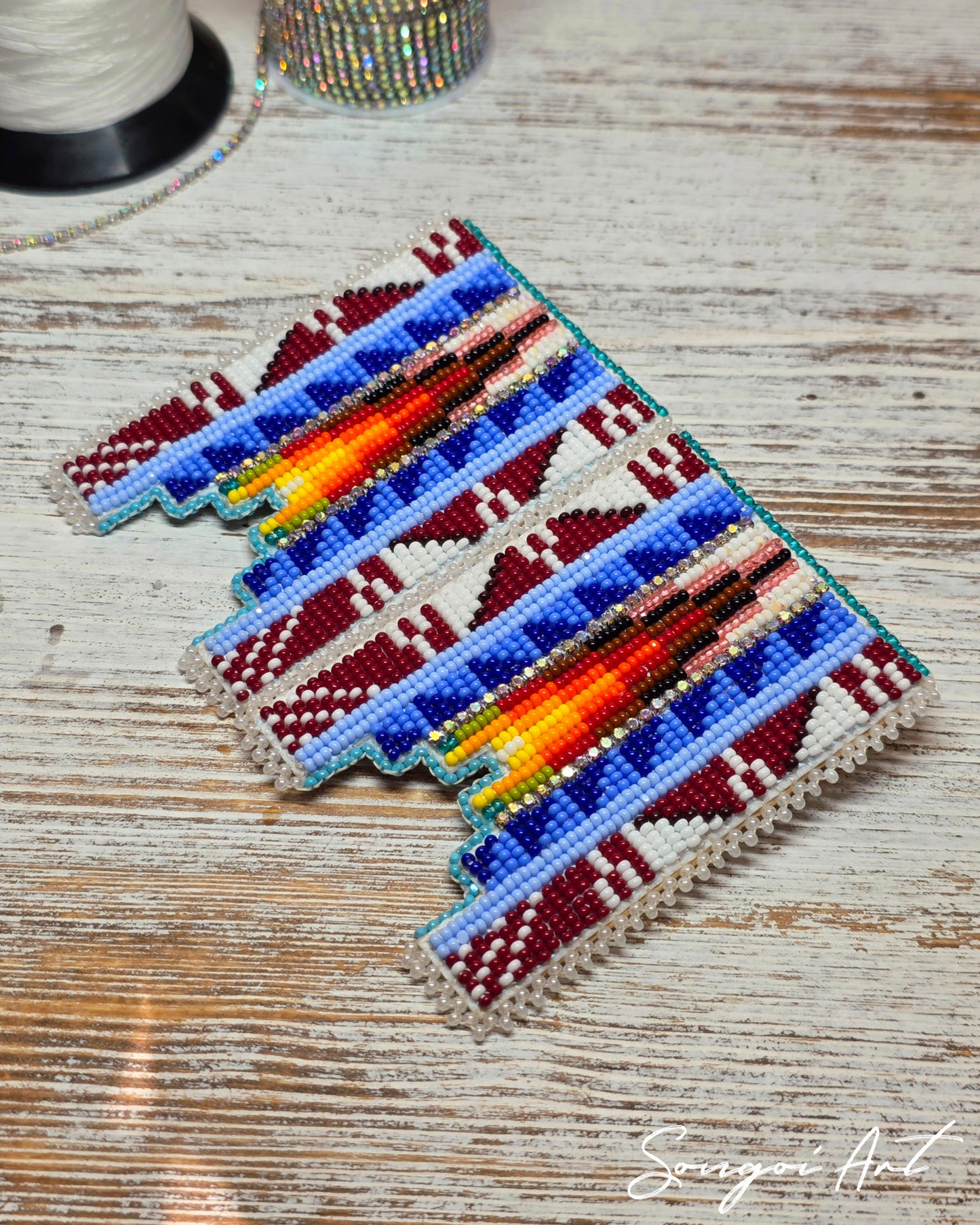 Signature Geometric Earrings - Vibrant Maroon