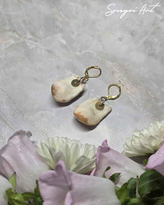 Genuine Elk Ivory Earrings