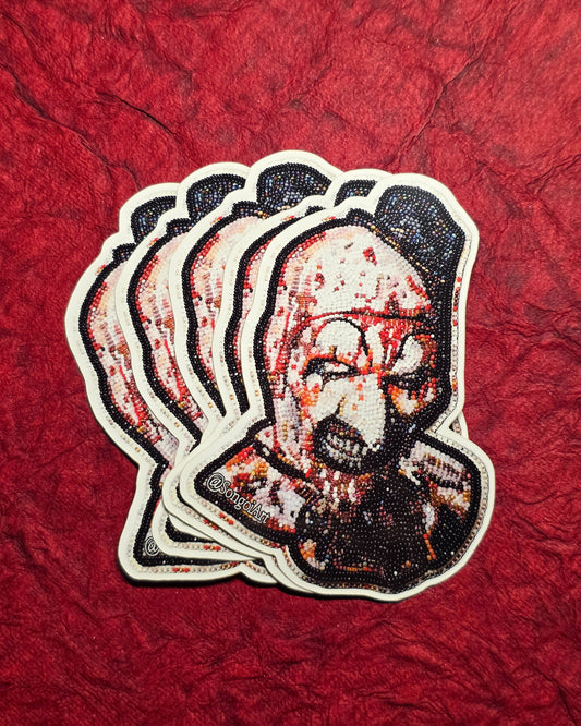 Terrifier Beadwork Sticker