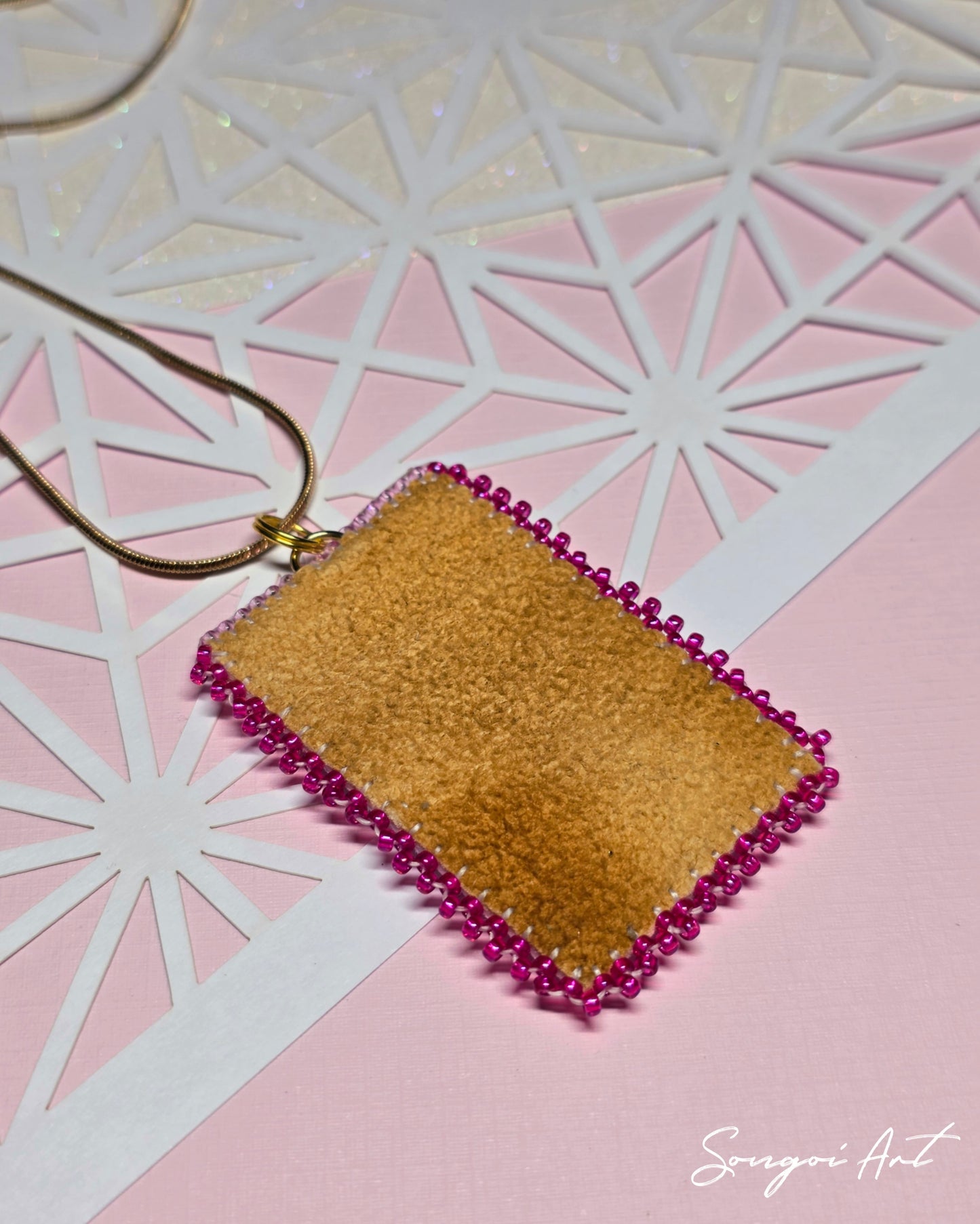 White Geometric Necklace Pendant