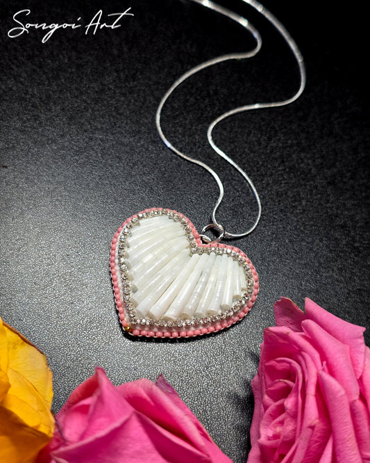 Dentallium Heart Pendant