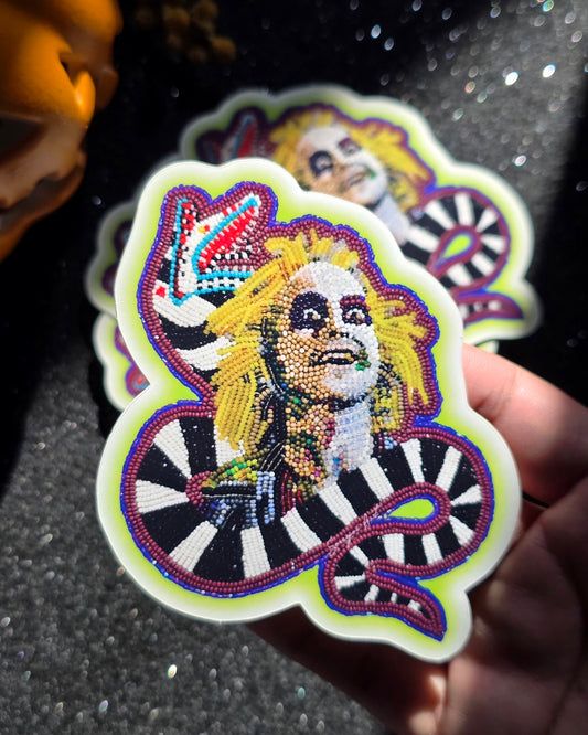 Beetlejuice Beadwork Sticker