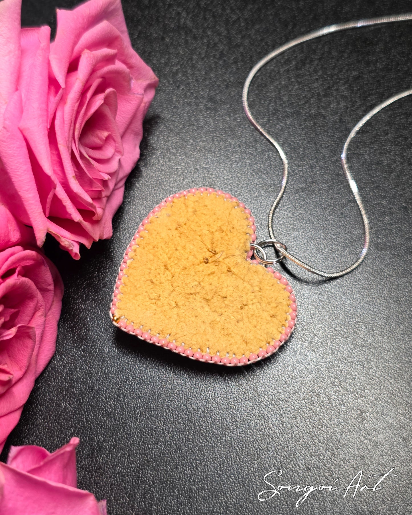 Dentallium Heart Pendant