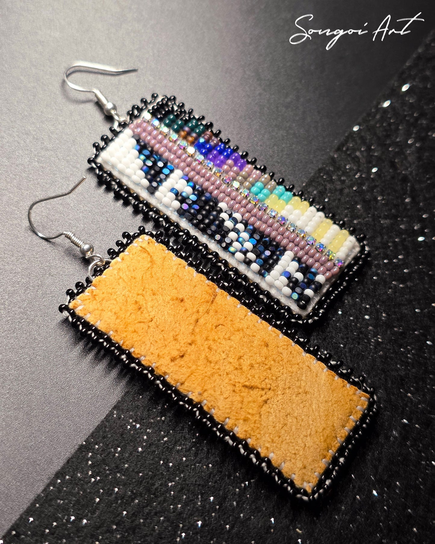 Celestial Geometric Long Earrings