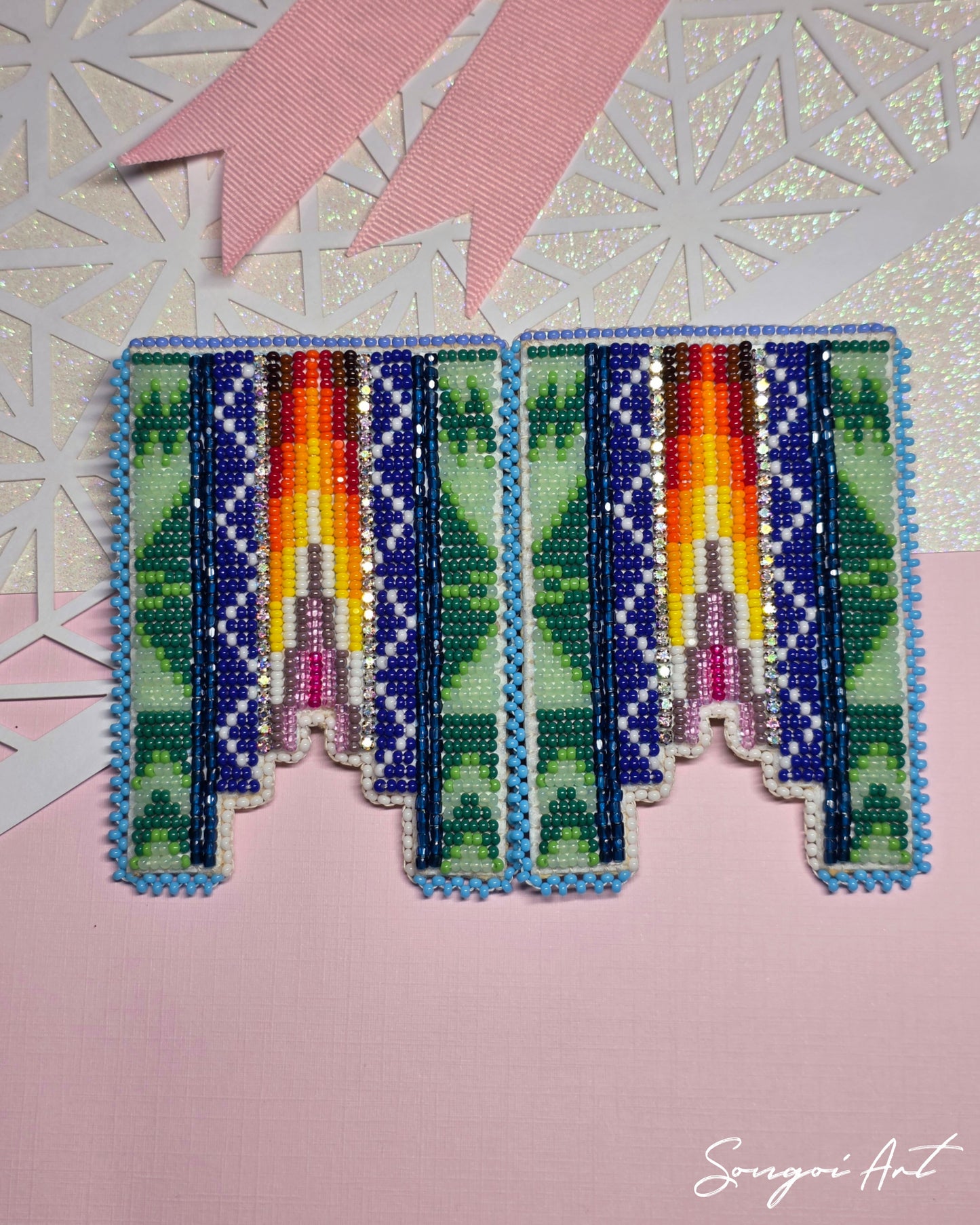 Seafoam Green Signature Geometric Earrings l