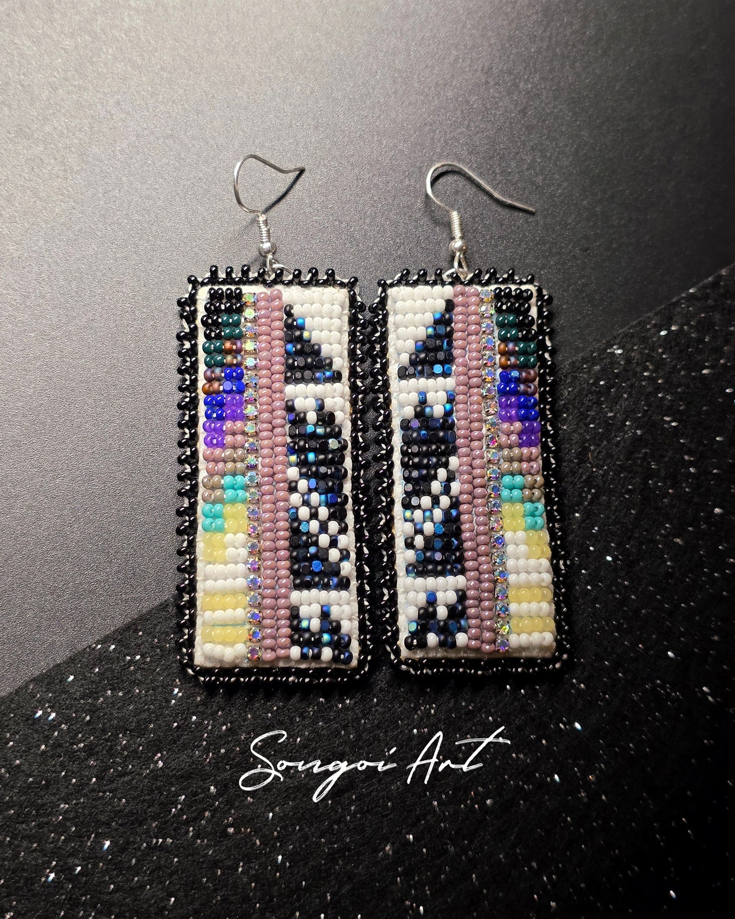 Celestial Geometric Long Earrings